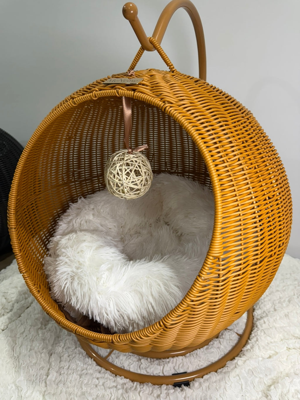 Rattan Hanging Cat Dome