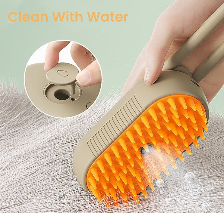Rechargeable 3 in 1 Pet Steamy Brush