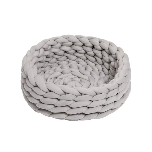 Chunky Handmade Braided Cat Bed